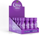 Sono Tiro por Alfa Vitaminas - Contém 10 MG de Melatonina, Vitamina B6, L-Teanina para Sono Saudável e Hora da Noite Rotina- 2,5 oz Shot Bottle - 20 Pack