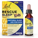Bach RESCUE Sleepe Kids Dropper 10mL, Sono natural e alívio do estresse ajuda, Essência de flores homeopáticas, livre de melatonina, açúcar e glúten, Kid-friendly, Fórmula não alcoólica