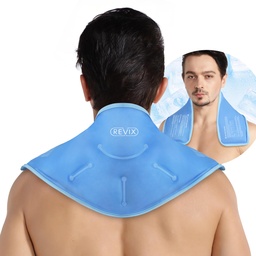 REVIX Neck Ice Pack Wrap – Reutilizável Hot Gel Pack para Pescoço e Ombro, Grande Design Flexível com Forro Soft Plush, Gel Cervical Ice Wrap Ideal para Recuperação Pós-Trabalho, Fadiga e Relaxação