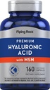 Piping Rock Hyaluronic Acid Supplement 100mg 160 Cápsulas com HSH para Mulheres e Homens