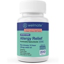 WELMATE - Alergia Alívio - Fexofenadina HCl 60 mg - 12 horas Anti-histamínico não-drowsy - espirros - Nariz Runny - Comichão olhos, nariz & garganta - Alergia alívio comprimidos - 200 contagem