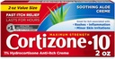 Cortizone 10 creme anti-Itch de força máxima com aloe calmante, 1% de hidrocortisona Creme, 2 onças. (Velha embalagem)