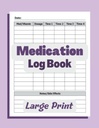 Livro de registro de medicamentos: Diário de bordo simples para registrar medicamentos, vitaminas e / ou suplementos diários. Registre várias doses e efeitos secundários. 8.5x11 Pill Tracker ... e todas as idades ou enfermeiros/caregivers. Roxo.