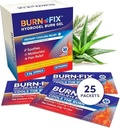 BurnFix® Hydrogel Burn Gel Packets – 3,5 g calmante creme de queimadura de primeiros socorros para alívio instantâneo de refrigeração em queimaduras menores, queimaduras solares e escaldamentos □ Kit de emergência ideal Essencial (Pack de 25)