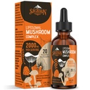 Complexo de Cogumelo Lipossômico Gotas 2000 MG - 20 Extratos de Cogumelo Orgânico - Fórmula Líquida Avançada para Imunidade, Cognitiva e Memória - Lions Mane Supplement, Reishi, Cordyceps, Chaga, 30 Servings