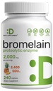 Suplemento de bromelaína 2.000mg por serviço, 240 cápsulas – Enzimas proteolíticas naturais de abacaxi fresco – Suporta digestão nutriente