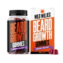 Wild Willies Beard Growth Gummies Suplemento para homens - com biotina e 19 vitaminas para cabelos faciais mais fortes e mais grossos - 60 chicletes