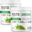 (2 Pack) Testo Greens Powder - Testo Greens, Testo Greens Powder, TestoGreens, TestoGreens Fórmula avançada, Testo Greens Todas as fórmulas naturais, TestoGreens Powder Reviews, 60 Servings for 2 Meses