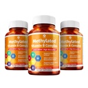 1 Corpo Vitamina B Complexo 3 Pacote – Vitaminas B biodisponível com folato 5-MTHF, B1, B2, B5, B6, Metil B12, Niacin & Biotin – Não-GMO, Vegan, Made in USA