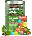 Cápsulas Dietas de Perda de Peso, Supressor de Apetite Natural, Queimador de gordura de dia e noite para mulheres e homens com Apple Cider, Extrato Verde de Feijão de Café, Suplemento de reforço de metabolismo - 60 comprimidos
