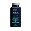Lógica da saúde Óleo de semente preta, prensado frio, rica fonte de Ómega 6 & 9 ácidos gordos essenciais, de Nigella Sativa (100 cápsulas de gel macio)