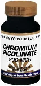 COMPRIMIDOS DE PICOLINATO DE CROMIO 200 MCG WINDMILL
