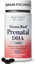 Melhor Nest Wellness Mama Bird Vegan Pré-natal DHA - Cérebro e Eye Support Suplemento para Bebê - Vegan Prenatal Suplemento com Algae DHA - Suplemento Nutricional para Mãe - 60 Softgels