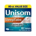 Unisom SleepTabs, Sono-aid noturno, succinato de doxilamina, 80 comprimidos