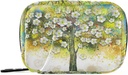 Caixa de Pílula Floral Árvore Pintura a óleo Caixa de Pílula 7 Dia Caixa de Pílula Bolsa de viagem do Organizador de Pílulas com Zipper Portátil Caso Compacto Tamanho para Titular Suplemento Vitamina
