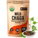 Cogumelos Chaga orgânicos em pó - pó fino para fazer chá Chaga para defesa imunitária e mais energia, Chaga orgânico é selvagem cultivado e sustentável Colhida na Europa, certificado USDA orgânico, 100 porções