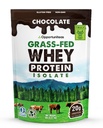Opportuniteas Grass Fed Chocolate Whey Protein Isolate Powder - 20g de pó de proteína sem adoçantes artificiais, vacas sem hormônios, não OGM - 5lb