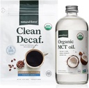 Natural força orgânica limpa descafeinado café + orgânico MCT pacote de óleo – 100% puro coco MCTs & Molde & micotoxina café gratuito – Não-GMO, Keto, Paleo, e Vegan - 12 Oz e 16 Oz
