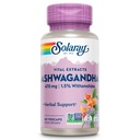 SOLARAY Extractos vitais Ashwagandha 470mg - Adaptogen poderoso - Suplementos Ashwagandha w/ 7mg Withanolides, Suporte de Wellness, Vegan, Não-GMO, Verificado Lab, 60-Day Garantia, 60 Servings, 60 VegCaps
