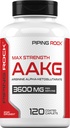 Piping Rock AAKG Supplement (Suplemento AAKG) 120 Caplets (Suplemento de Arginina Alpha-Ketoglutarato)