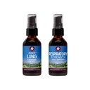 WishGarden Herbs Healthy Breathing Bundle - Deep Lung Bronchial Support Lung Cleanse & Detox + Respiratory Tonic Suporta Resiliência Pulmonar de Longo Prazo e Melhor Eficiência Pulmonar, 2 onças Bundle