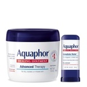 Aquaphor terapia avançada cura Pomada Proteção da pele (14 Oz) + vara de bálsamo de cura com óleo de abacate e manteiga de karité (0,65 Oz)