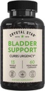 Crystal Star Bladder Support (60 Cápsulas) – Suplemento de ervas para função de bexiga saudável - Cranberry, Dandelion & Fenugreek - Ajuda Bladder hiperativo e incontinência - Não-GMO