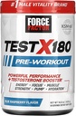 FORCE FACTOR Teste X180 Pré-workout pó e suplemento de energia, aumentar o foco e resistência, construir músculo e força, suplemento de óxido nítrico com Ashwagandaha & L-citrulina, framboesa azul, 30 Servings