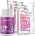 Seroflora Ácido Bórico Supositórios Vaginais 600 mg + Aplicadores Supositórios Pacote - Saúde Vaginal pH Balance for Women - Ajuda Controle Vaginal Odor (28ct)