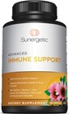 Suplemento Premium Imune Suporte – Suplemento diário Imune para a saúde respiratória, sinusal e gut - com Epicor, D3, Vitamina C, Zinco, Elderberry, Extrato de Folha de Olive & Quercetin- 60 Cápsulas Imune