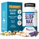 Dr. Nandi's Sleep Max Natural Sleep Aid – Magnésio, GABA, 5-HTP & Taurine – REM Sleep & Deep Sleep Supplement Sem Melatonina – Não-Habit Forming Vegan Herbal Sleep Aid – Não-GMO – 60 Cápsulas