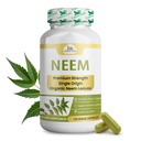 Cápsulas Orgânicas Veda Neem, 1000mg - Suplemento Orgânico de Ervas Made with Ayurvedic India Neem Leaf Powder - Suporta Pele Radiante, Imune, Detox, Resposta Inflamatória Saudável - 120 Cápsulas Veggie