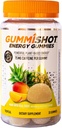 GummiShot Energy Gummies, 2475mg de mastigação de cafeína baseada em plantas por garrafa, impulsionadores de energia de longa duração, tropicais (33ct)