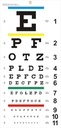 Eye Chart, atualizado Snellen Eye Chart para Eye Exams 20 Feet, 22x11 Inches Plastic Low Vision Eye Charts Wall Chart with Metal Eyelet for Kids Gifts Wall Decoration (20 Feet Test Distância)