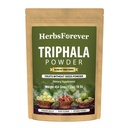 Herbsforever Triphala Churna pó tradicional Formulação ayurvédica suporta desintoxicação e rejuvenescimento não OGM, Vegan 454 GMS