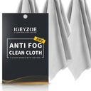 3 Pack Dry Anti Fog Cloth - Antifogging Cloth para óculos revestidos com máscaras Microfibra Limpeza Lens Pano para óculos, tela, óculos, reutilizável e portátil