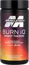 MuscleTech Burn iQ Smart Thermo Supplement Abastecido com Paraxantina Enhanced Energy & Cognition para homens e mulheres 100 Conde