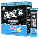 Pacotes de Hidratação GHOST, Água do oceano Sonic, 24 Varetas, Pó de Eletrolítico - Beber Suplemento Mix com Magnésio, Potássio, Cálcio, Vitamina C - Vegan, Livre de Soja, Açúcar e Glúten