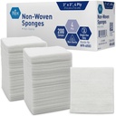 MED PRIDE 3x3 in Gauze Pads 200 Pack, Nonsterile, 4 Ply, Bandagens de malha não aderente, Esponjas Absorvente Tratamento da Ferida