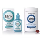 BLINK Lágrimas Lubrificantes Colírios, 1 fl oz (30 mL) Cuidados Oculares para Olhos Secos Leves a Moderados, Hialuronato para Aumentar a Hidratação NutriTears Suplemento clinicamente comprovado para Olhos Secos, 50 Softgels