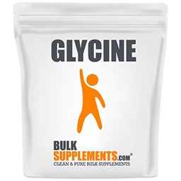 BulkSuplementos.com Pó de Glicina - Suplementos de Glicina, Suplemento de Ácido Amino - Sem sabor e sem glúten, 3g por serviço, 1 kg (2,2 lbs) (Pacote de 1)