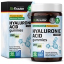 BIO KRAUTER Gomas de ácido hialurônico w/Vitamina C - 250 mg - 60 Mastigações Vegan - Suplementos de ácido hialurônico - Base de pectina