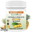 Carbonil de ferro mastigável 65 mg com vitamina C 180 mg (para mulheres/homens) - Comprimido em sabor abacaxi 60 Conde