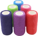 Ever Ready First Aid Self Adherent Coesive Bandages 4" x 5 Yards - 18 Count, Rainbow Colors