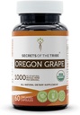 Segredos da Tribe Oregon Grape USDA Cápsulas Orgânicas □ Cápsulas Vegetarianas Orgânicas Certified, Suplemento Dietário de Ervas