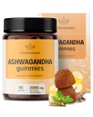 HERBAMA Ashwagandha Gummies - 2000mg Puro Ashwagandha Raiz com pimenta preta para calma & apoio ao humor - Vegan, Suplementos calmantes não-GMO para adultos - 90 mastigadores de banana com base em pectina