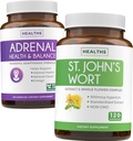 Adrenal & St. John's Wort (4-mês de Fornecimento) Mood Harmony Pack - Suporte Adrenal com L-Tirosina (120 Cápsulas) & St. John's Wort com Powerfil 900mcg Hypericin 500mg por Cápsula (120 Cápsulas)