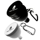 Pequeno e Grande 2-Pacote □ Funil portátil de garrafa de água em pó de proteína □ Perfeito para pré-treino, BCAA's, e pó de proteína □ Suplemento de garrafa de água Keychain