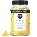 Terra & Elle Algae Omega 3 Suplemento - Vegan Omega 3 - Omega 3 Vegan Suplemento w / Óleo de Algae & Vegan DHA - Ajuda a apoiar coração & saúde do cérebro 1000 mg por serviço - Sem gosto de peixe 60 Softgels