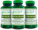 White Willow Bark Cápsulas □ 710mg □ 90 Veg Caps Pain Relief - White Willow Bark Extract □ Vegan, Non GMO & Gluten Free □ Anti-inflamatório Suporta função conjunta (Pacote de 3)